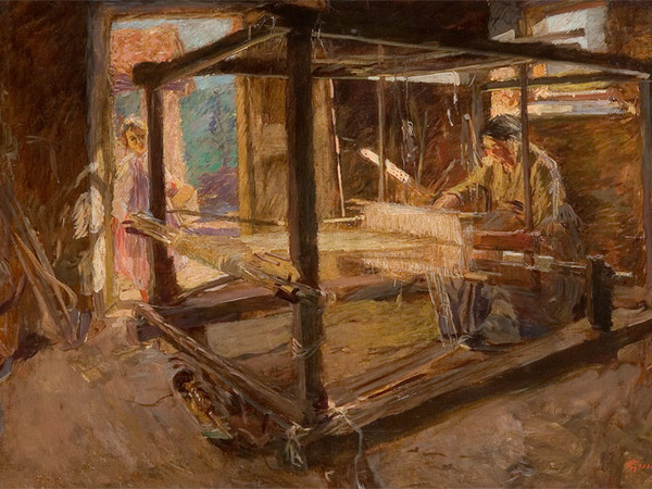 Giuseppe Grazioni, <em>La tessitrice</em>, 1910 circa. Palazzo Foresti, Carpi