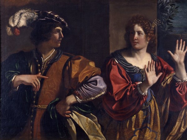 Guercino, Amnon scaccia Tamar. Modena, Galleria Museo Estense. Olio su tela.