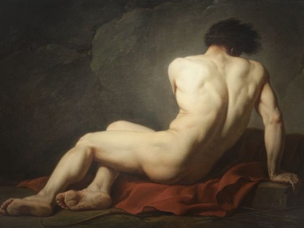 Jacques-Luis David, Nudo maschile detto Patroclo, 1780, Olio su tela, 170.5 x 121.5 cm | © Cherbourg-en-Cotentin, Muséè Thomas Henry