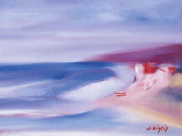 Mario De Nigris, Isola d'Elba, 1982, olio su tela, cm. 35x50