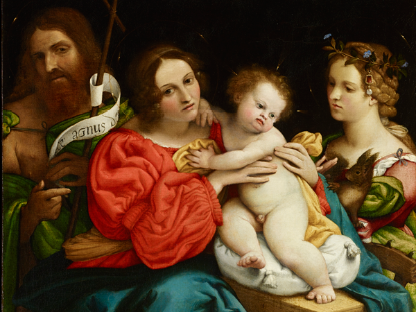 Lorenzo Lotto, Madonna col Bambino e i santi Giovanni Battista e Caterina d’Alessandria, 1522