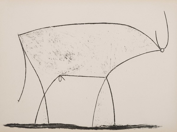 Pablo Picasso, Le taureau (XI stato 17.01.1946), 1945, litografia, 290x375 mm., 68 esemplari, Mourlot n.17