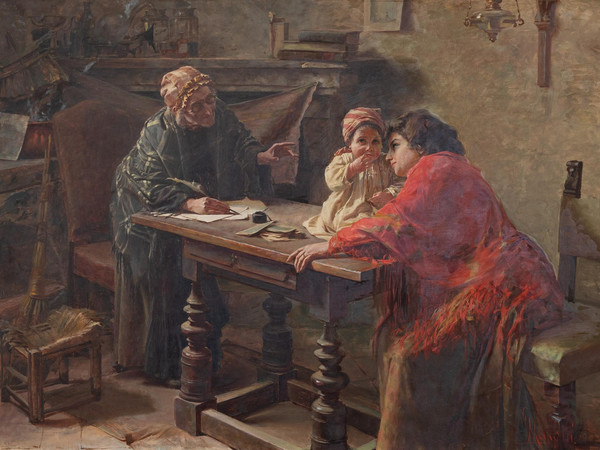 Giovanni Masotti, Fattucchiera (L'Anonima), 1903, olio su tela, 111 x 150 cm. Collezione privata