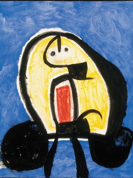 Joan Miró, Senza Titolo, n.d., olio, acrilico, carboncino e gesso su tela, 99,8 x 80,5 cm