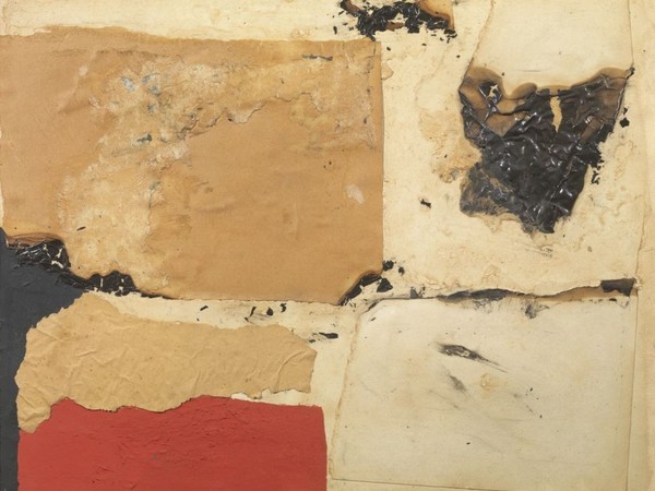 Alberto Burri, Combustione C4, 1959. Carta, acrilico, vinavil, combustione su tela 