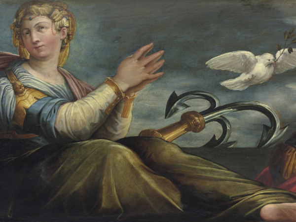 Giorgio Vasari, <em>La Speranza</em>, Particolare, 1542, Olio su tavola, 178.4 x 79.4 cm, Già Palazzo Corner Spinelli, Venezia | Courtesy of Archivio fotografico GAve su concessione del Ministero dei beni e delle attività culturali e del turismo, Museo Nazionale Gallerie dell’Accademia di Venezia