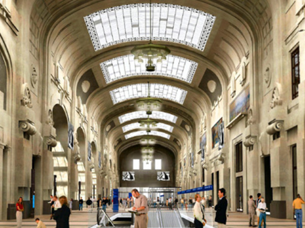 Pensiline vetrate della Stazione Centrale Moderna di Milano