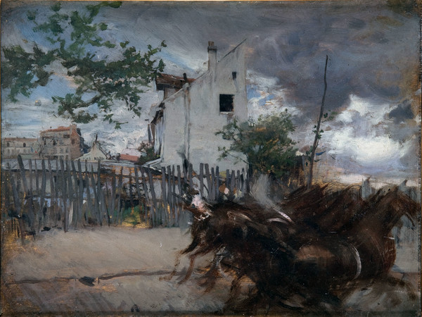 Giovanni Boldini, Paesaggio con cavalli, 1880-1890