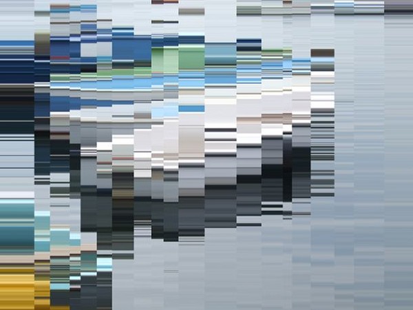 Piero Chiariello, 2011, Barche al porto di Torre del Greco, Inchiostro su carta tra alluminio e plexiglass, 161 x 112 cm