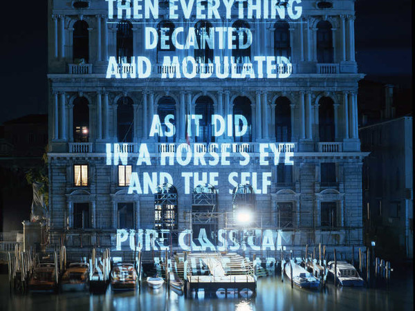 Jenny Holzer, Xenon for the Peggy Guggenheim, 2003, Light projection. Palazzo Corner della Ca’ Granda, Venezia