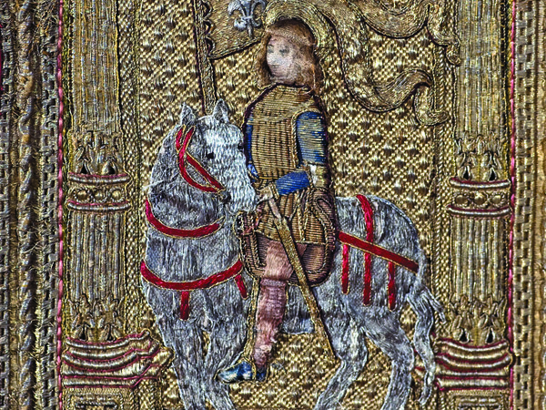 Piviale di San Vincenzo, Manifattura lombarda, 1490-1510, Tessuto laminato in oro, argento e seta policroma, Bergamo, Fondazione Bernareggi