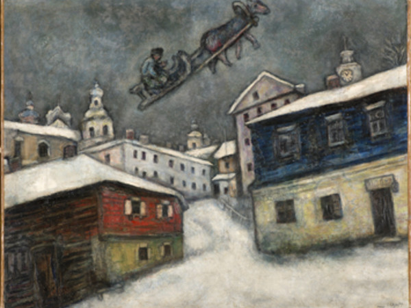Marc Chagall, Villaggio russo, 1929. Olio su tela, 73x92 cm. Private Collection, Swiss Marc Chagall, Villaggio russo, 1929. Olio su tela, 73x92 cm. Private Collection, Swiss