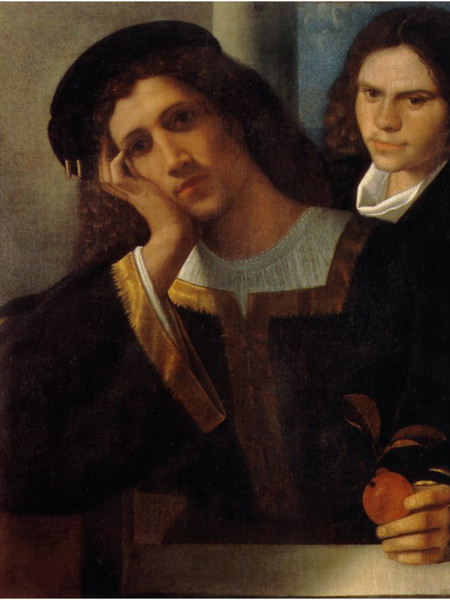 Giorgione, Doppio ritratto, 1502 ca, olio su tela, cm 80x75, Museo Nazionale di Palazzo Venezia, Roma