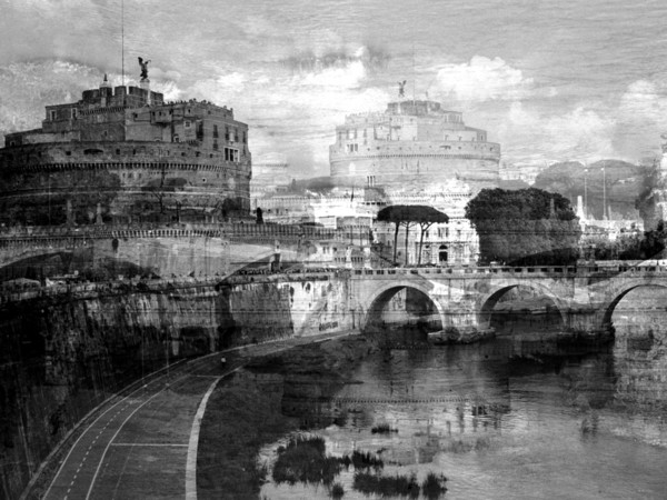 Davide Bramante, Roma, (Castel S.Angelo) 2016, esposizione multipla non digitale, esemplari 5