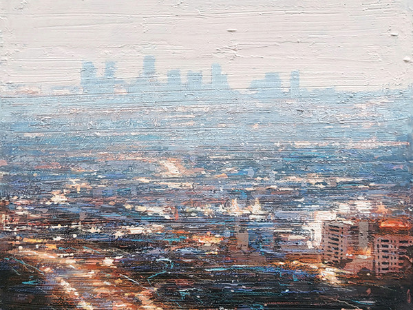  Claudio Cionini, Los Angeles, acrilico su tela, 50x50 cm.