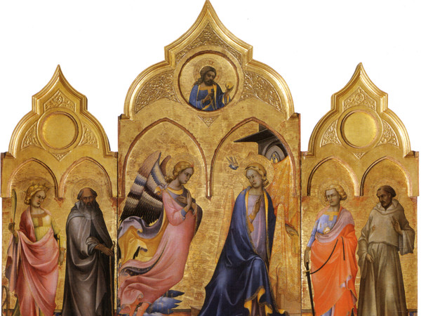 Lorenzo Monaco, Trittico dell’Annunciazione, 1408, Pittura su tavola, Firenze, Accademia di Belle Arti