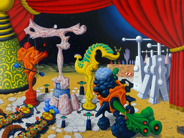 Luigi Serafini, <em>Genesis</em>, 2019, Olio su tela, 180 x 100 cm | Couresy of Luigi Serafini