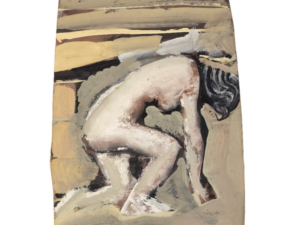 Mario Sironi, Nudo bianco, 1946-47,  tempera su tavola. Mart Rovereto, Collezione Allaria