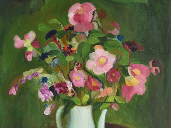 Anna Cantoni, Le rose selvatiche di Monteduro, 1960, olio_su_tela