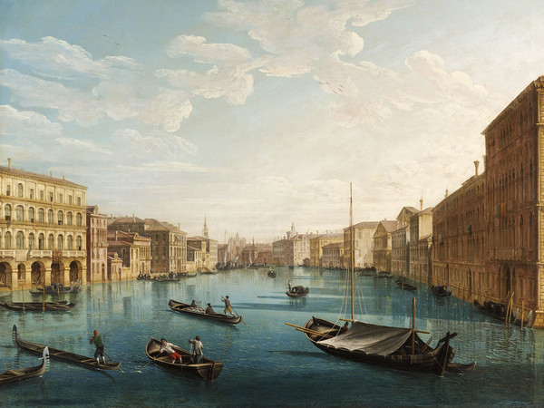 Pietro Bellotti, Il Canal Grande verso sud con palazzo Moro Lin, cm 129,5 x 136,7. Ginevra, collezione privata