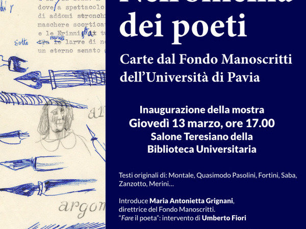 Nell'officina dei poeti. Carte dal Fondo Manoscritti dell'Università di Pavia