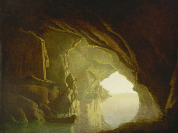 Wright of Derby, Grotta nel golfo di Salerno al tramonto, 1780-1781, olio su tela, 101,6 x 127 cm