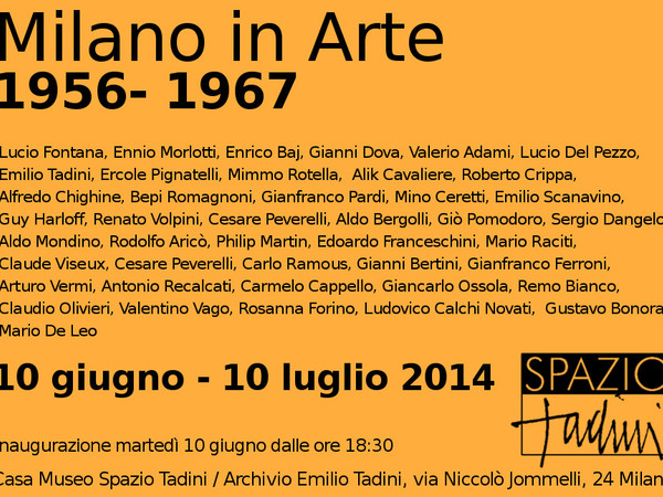 Milano in Arte 1945-2015. Seconda Tappa 1956 / 1967