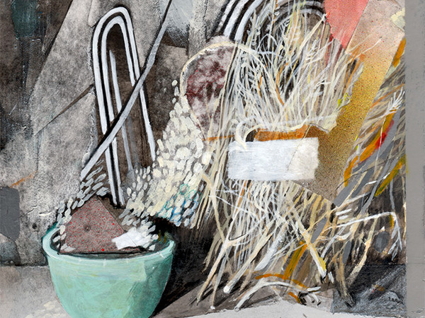 Anna Capolupo, Interior #1, 2017, tecnica mista su carta, cm 23x20