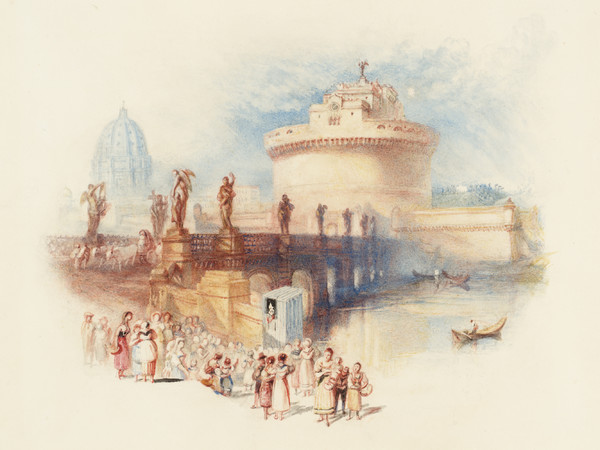 Joseph Mallord William Turner, The Castle of St Angelo, Inciso nel 1832, Acquerello, guazzo e inchiostro su carta, 210 x 171 mm, Tate, Bequeathed by Beresford Rimington Heaton 1940 | Courtesy of Chiostro del Bramante 2018