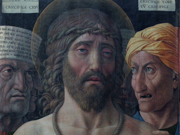 Andrea Mantegna, Ecce Homo, 1500 ca., tempera su tela montata su tavola, 54,7x43,5 cm.