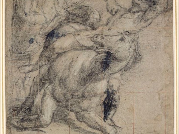 Tiziano Vecellio, Un cavaliere e cavallo in atto di cadere. Oxford, Ashmolean Museum