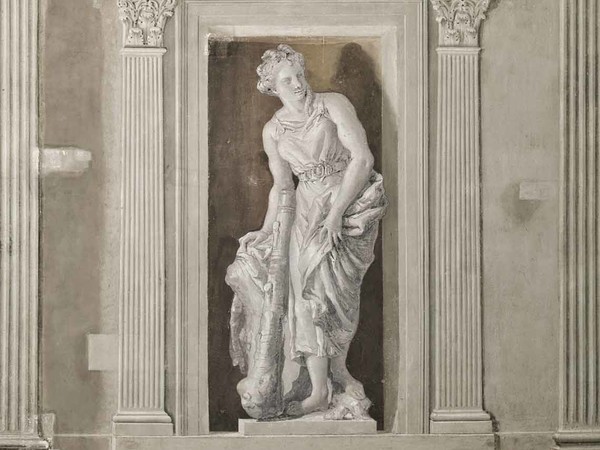 Giandomenico Tiepolo, Figura femminile con clava e leontea (Onfale? Deianira?)
