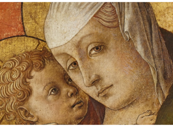 Carlo Crivelli, <em>Madonna con il Bambino</em>. Macerata, Musei Civici di Palazzo Buonaccorsi, dettaglio