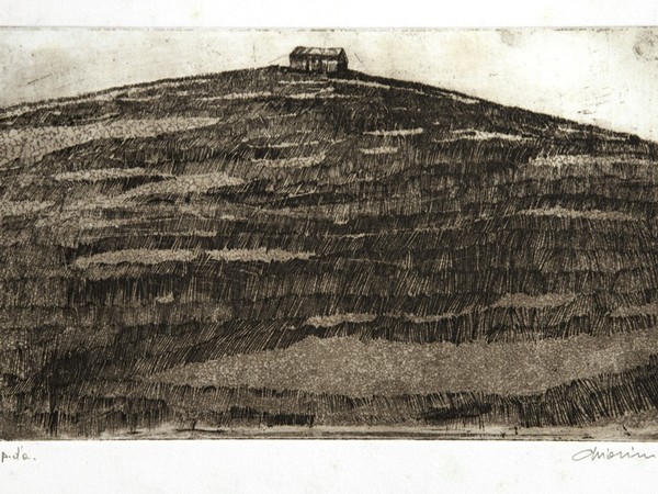 Alberto Chiarini, Collina, acquaforte tirata a mano, 1984 cm 25x15