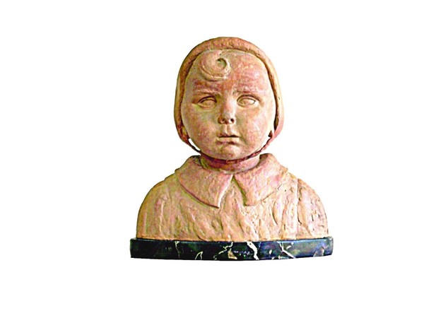 Toni Boni, Ritratto di bambina, anni Trenta, terracotta patinata
