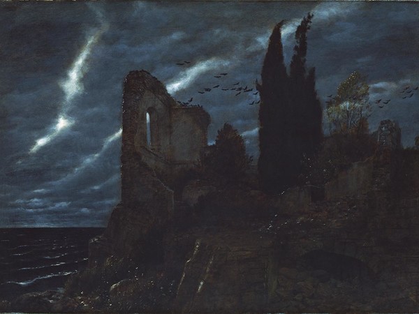 Arnold Böcklin, Ruine am Meer (Rovina sul mare), 1880. Olio su tela