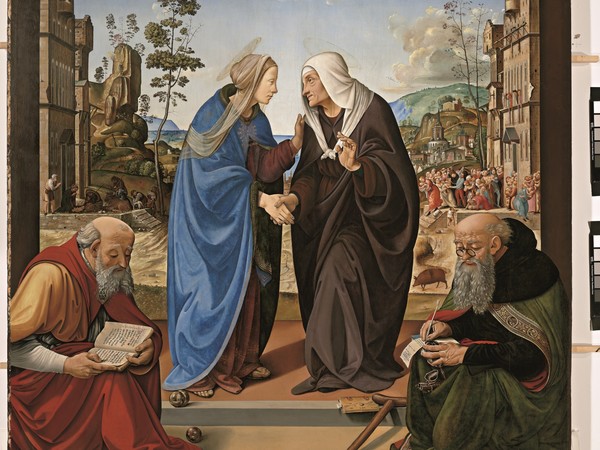 Piero di Cosimo (Firenze 1462 – 1522), La Visitazione con i santi Nicola di Bari e Antonio abate, 1489-1490 circa. Tavola. Washington, D.C., National Gallery of Art, Samuel H. Kress Collection