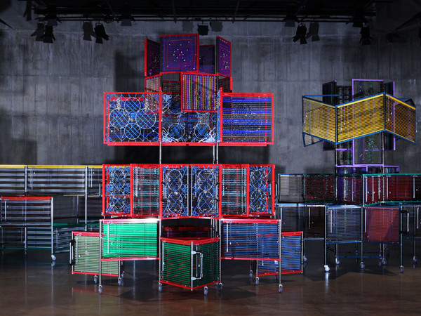 Haegue Yang, Dress Vehicles. installation view of The Tanks: Art in Action Tate Modern, London, 2012 