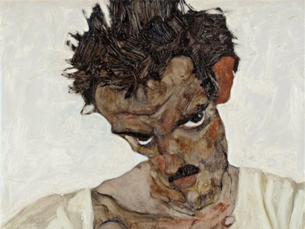 Egon Schiele, Autoritratto con la testa abbassata, 1912 | Courtesy of Leopold Museum, Wien