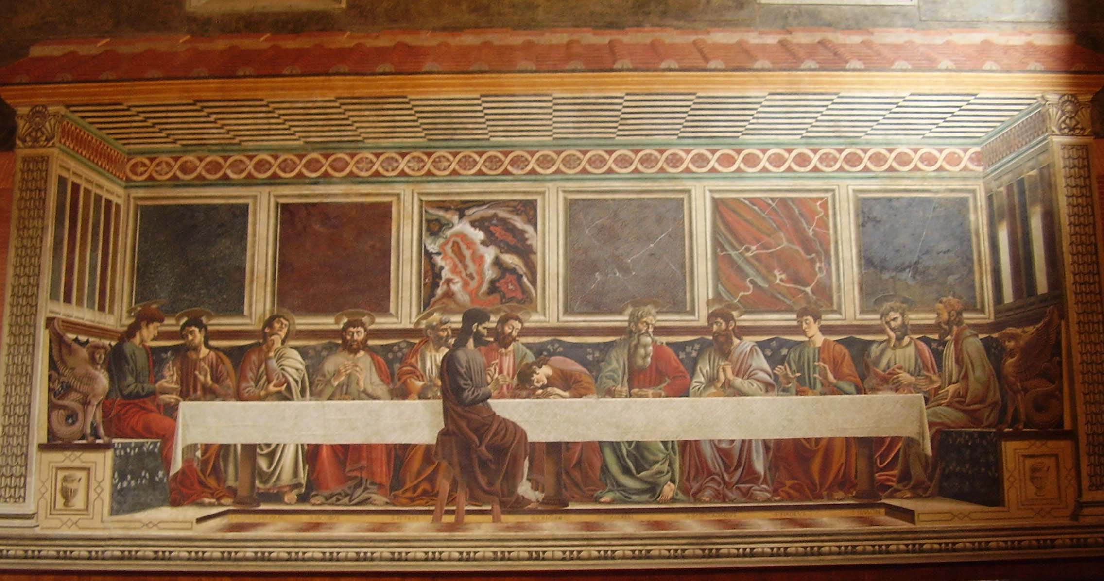 Ultima cena di Andrea del Castagno - Descrizione dell'opera e mostre in