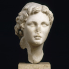 Testa idealizzata di Alessandro Magno, detta Alessandro Guimet, II sec. a.C., marmo, h 33 cm Parigi, Musée du Louvre, Département des Antiquités Grèques, etrusques et romaines