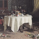 Angelo Morbelli (1854-1919), Asfissia!, 1884, Parte sinistra, 199.5 x 159 cm, Galleria d'Arte Moderna e Contemporanea di Torino, Fondazione Guido ed Ettore de Fornaris | Foto: repro from art book via Wiki Commons