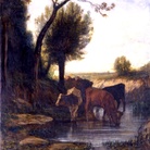 Giovanni Fontanesi, L’abbeveratoio (1867). © Pinacoteca Nazionale di Bologna 