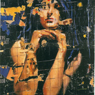 Mimmo Rotella, Europa di notte, 1961, décollage su tela, cm 182x108, Wien, Museum moderner kunst stiftung Ludwig Wien