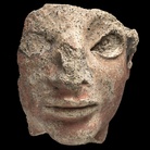Frammento di altorilievo, Testa maschile, Terracotta dipinta, Musei Capitolini 