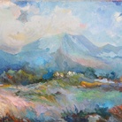 Paolo Salvati, Montagna Blu, 2003. Olio su tela, cm 50 x 70