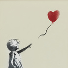 Banksy, Girl with balloon, 30 x 40 cm | Photo © Dario Lasagni