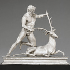 Eracle con la Cerva di Cerinea, I secolo a.C., Nuova composizione su un’opera di Lisippo del 310 a.C. circa, Calco in gesso di un gruppo bronzeo, Antikenmuseum Basel und Sammlung Ludwig, Skulpturhalle