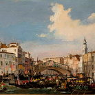 Ippolito Caffi, Venezia: Regata in Canal Grande, ante 1848-49, Olio su cartoncino intelato, 41.5 x 25.5 cm, Fondazione Musei Civici di Venezia