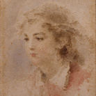 Daniele Ranzoni, Giovinetta, Acquarello, 27.5 x 37 cm, Pavia, Musei Civici